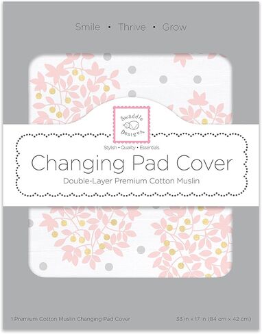 Softest Cotton Muslin Changing Pad Cover, Black Hedgehogs in Kuwait