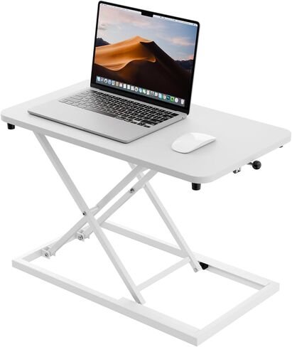 Standing Desk Converter Height Adjustable, Sit to Stand up Desk Riser Computer Workstation use in Laptop and Single Monitor Ergonomic Desktop Workstation for Home Office - Black in Saudi Arabia
