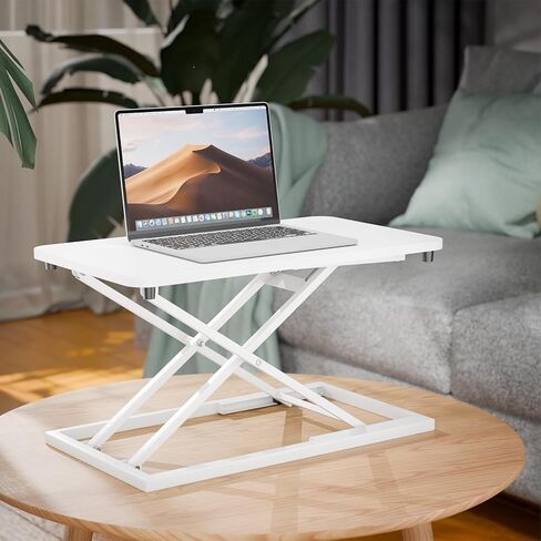 Standing Desk Converter Height Adjustable, Sit to Stand up Desk Riser Computer Workstation use in Laptop and Single Monitor Ergonomic Desktop Workstation for Home Office - Black in Saudi Arabia