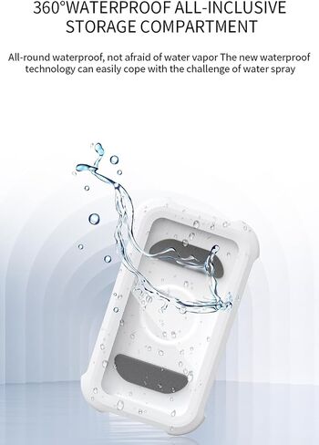 Waterproof Rotating Shower Phone Holder with 360° Rotation, Angle Adjustable, Wall Mounted Phone Holder for Bathroom Mirror Bathtub Kitchen, for 4" - 7" Cell Phone (White) in Saudi Arabia