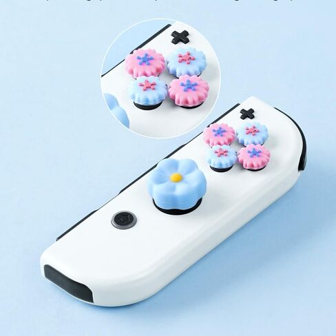 Halloween Cross D-Pad Button Caps Set Joystick Cover,Cool Switch Thumb Grip Caps Compatible with Nintendo Switch/OLED/Lite,Soft Silicone ABXY Key Buttons Joystick Cap Covers Accessories in Kuwait
