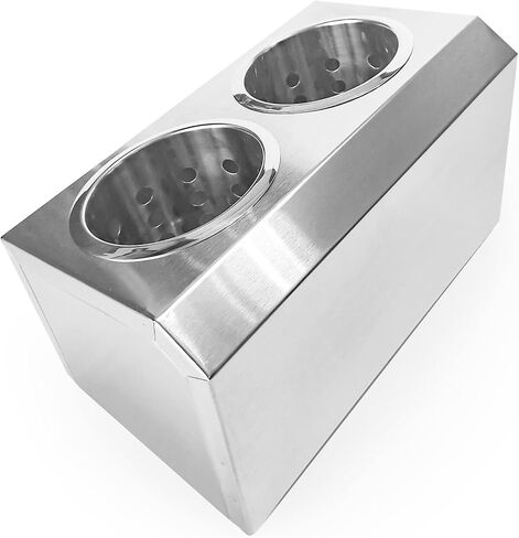 Flatware Organizers Stainless Steel Cylinder Flatware Silverware Utensil Holder Organizer Caddy (4 holes) in Saudi Arabia