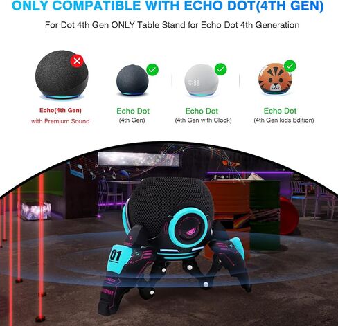 Echo Dot Stand，Table Stand Decorative Holder for Echo Dot (4th & 5th Generations) or Homepod Mini，Bracket can be Adjusted arbitrarily Posture (Black) in Kuwait