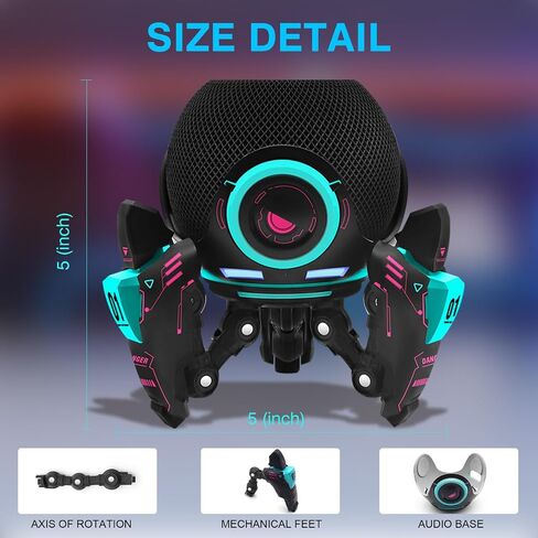 Echo Dot Stand，Table Stand Decorative Holder for Echo Dot (4th & 5th Generations) or Homepod Mini，Bracket can be Adjusted arbitrarily Posture (Black) in Kuwait