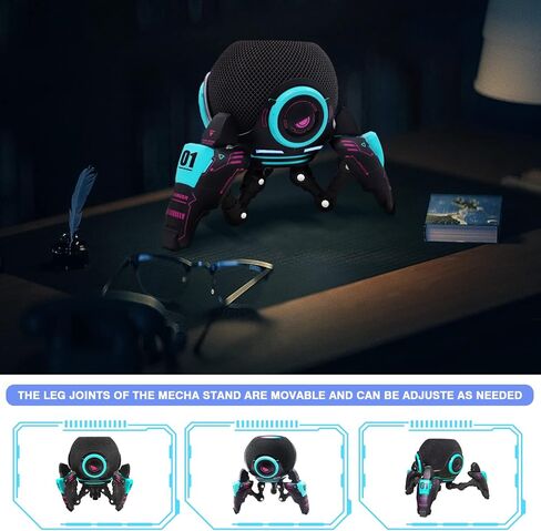 Echo Dot Stand，Table Stand Decorative Holder for Echo Dot (4th & 5th Generations) or Homepod Mini，Bracket can be Adjusted arbitrarily Posture (Black) in Kuwait