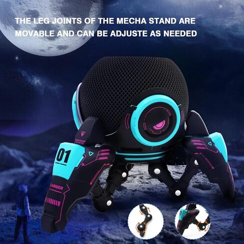 Echo Dot Stand，Table Stand Decorative Holder for Echo Dot (4th & 5th Generations) or Homepod Mini，Bracket can be Adjusted arbitrarily Posture (Black) in Kuwait
