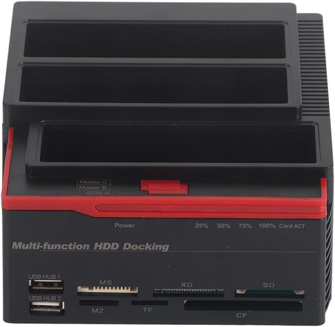 USB 3.0 to SATA Bay Hard Drive Docking Station, 2.5inch 3.5inch USB 3.0 SATA IDE HDD Docking Station, Triple Disk Drive Dock 2.5 3.5in SATA IDE USB3.0 HUB Card Reader (US in Saudi Arabia