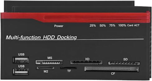 USB 3.0 to SATA Bay Hard Drive Docking Station, 2.5inch 3.5inch USB 3.0 SATA IDE HDD Docking Station, Triple Disk Drive Dock 2.5 3.5in SATA IDE USB3.0 HUB Card Reader (US in Saudi Arabia