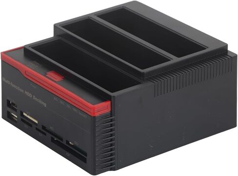 USB 3.0 to SATA Bay Hard Drive Docking Station, 2.5inch 3.5inch USB 3.0 SATA IDE HDD Docking Station, Triple Disk Drive Dock 2.5 3.5in SATA IDE USB3.0 HUB Card Reader (US in Saudi Arabia