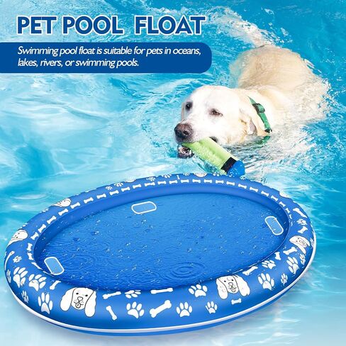 Dog Floats for Pool, Pet Pool Raft and Float with Durable Design, Inflatable Pool Floats for Medium and Large Dogs Up to 88lb, Float for Adult Dogs and Puppies Puppy Swimming in Kuwait