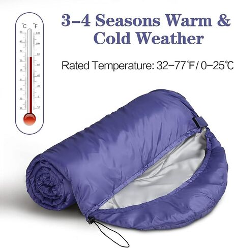 Sleeping Bags for Adults, Teens & Kids - Use for 3-4 Seasons, Warm & Cold Weather - Lightweight,Waterproof, Use for Backpacking, Hiking and Camping in Saudi Arabia