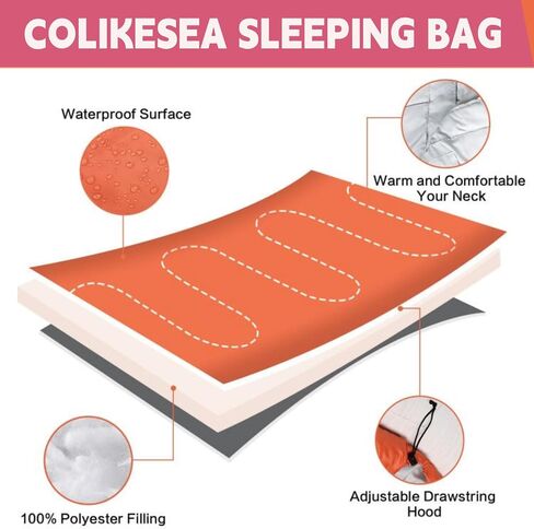 Sleeping Bags for Adults, Teens & Kids - Use for 3-4 Seasons, Warm & Cold Weather - Lightweight,Waterproof, Use for Backpacking, Hiking and Camping in Saudi Arabia
