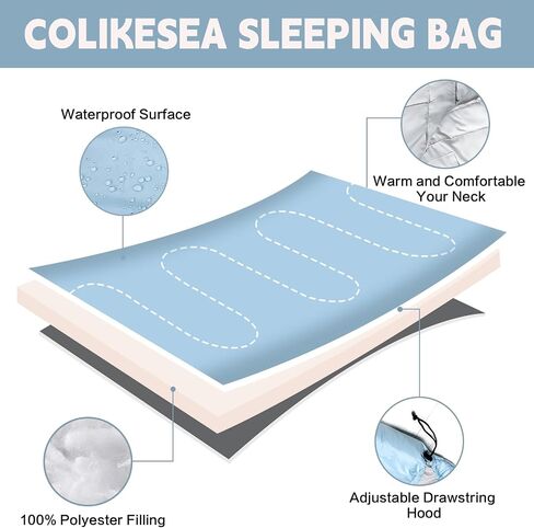Sleeping Bags for Adults, Teens & Kids - Use for 3-4 Seasons, Warm & Cold Weather - Lightweight,Waterproof, Use for Backpacking, Hiking and Camping in Kuwait