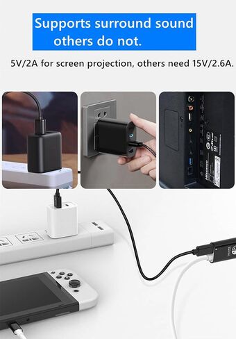 Switch Dock for Switch Docking Station,Portable Switch TV Dock Adapter Compatible Switch NS//OLED/Steam Deck Support Switch TV Mode with PD Charge, 4K HD,Travel Dock for Switch Conversion Cable in Saudi Arabia
