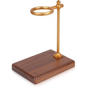 Pour over Stand, Dripper Coffee Stand, Coffee Filter Stand, Height Adjustable Brewing Coffee Holder with Walnut Base(bronze), big