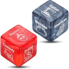 Valentines Day Gifts for Women Men Food Decision Dice Gifts for Boyfriend Girlfriend Anniversary Birthday Gifts for Husband Wife Wedding Gifts for Couples Date Night Ideas Gifts for Him Her Christmas