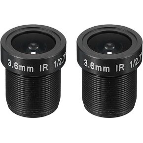 PATIKIL 3.6mm CCTV Camera Lens, F2.0 FPV Security Lens 3MP 96° Wide Angle M12 Threaded Dia for IP Camera Panoramic, 2 Pack