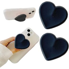 2PCS Heart-Shaped Silicone Mobile Phone Grip Stand,Vilbocr Collapsible Cellphone Finger Grip Holder for Smartphone Tablet Cell Phone Accessory (Pink) in Kuwait