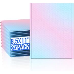 8.5"x11" Bubble Mailers Set of 35, Purple Shipping Envelopes, Mailing Envelopes Bubble Padded