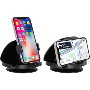 Phone Mount for Car, 360° Rotatable Dashboard Horizontal & Vertical Viewing Cell Phone Holder, Washable Reusable Car Phone Mount，for Mobile Phones