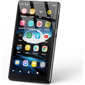 مشغل MP3 160GB مع Bluetooth و WiFi ، 5 "Android Portable MP4 Player ، مشغل الأطفال مع مكبرات الصوت ، HIFI Sound ، مشغل الموسيقى مع Spotify ، YouTube ، متجر تشغيل ، ودعم 512 جيجابايت (أسود)