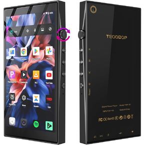 128GB Mp3 Player with Bluetooth and WiFi,Mp4 Player with Spotify,4.7" Touch Screen Android13 Mp3 Player with Front and Rear Cameras and AI Assistant