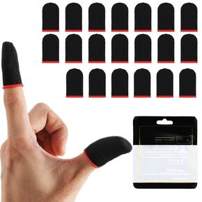 Mobile Phone Gaming Finger Sleeves, Anti-Sweat Extremely Thin Gamer Thumb Sleeves, Superconducting Fiber Finger Covers, Smooth Operation Finger Protectors, Suitable for All Touch Screen Devices