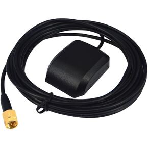 Vehicle Waterproof GPS Active Antenna 30dBi SMA Male GPS Antenna with 3M RG174 Cable for 3-5VDC Car Truck SUV Head Unit for VW Skoda Benz Audi Ford Dodge RAM GM Chevy Chevrolet GMC Jeep