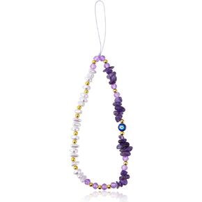 Evil Eye Phone Charm, Cute Beaded Phone Wrist Strap Evil Eye Phone Wristlet Lanyard Beaded Phone Charm Cell Phone Chain Lanyard Perfect Phone Chain Strap Keychain for Women