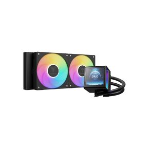 Gamdias Chione P5 360mm AIO CPU CAPU COWNER ، MAGNECT MAGNECT 3.4 IPS IPS شاشة شاشة ، قابلة للتخصيص بالكامل مع البرمجيات ، وتصميم كبل مخفي ، 3 × 120 مم ARGB PWM FAN ، Intel LGA 1851/AMD AM5 ، Black ، Black
