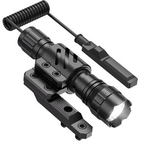 Feyachi FL14-MB Flashlight 1200 Lumen Matte Black LED Light with Flashlight Mount and Pressure Switch Included in Kuwait