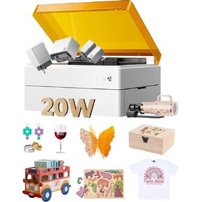 xTool M1 Ultra 4-in-1 Craft Machine - Vinyl Cutter, Laser Engraving and Cutting Machine, Pen Drawing, Scrapbooking, All-in-One with Riser Base and Rotary, for Vinyl, Fabric, Wood, Tumbler, Ring, etc