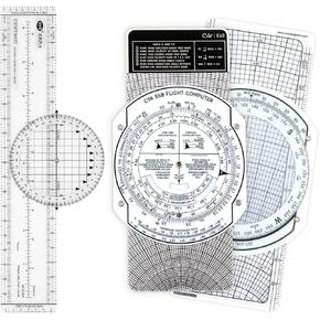 CYA E6B Flight Computer, Aviation Plotter Essential Pilot Accessories and Aviation Tools for Your Flight Bag - Use with IFR VFR Sectional Charts