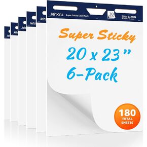 Sticky Easel-Pads - Flip Chart-Paper for Teachers – Large Whiteboard & Dry-Erase-Board Paper – Ink Bleed-Resistant - 20 x 23 inch - 30 Sheets/Pad (20 x 23'' - 12 Packs) in Saudi Arabia