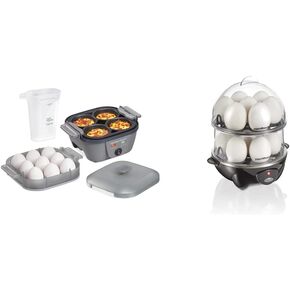 Hamilton Beach Egg Cookers Bundle - Egg Bite Maker, Hard Boiler & Poacher (25510 + 25508)