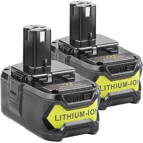 1Pack 6.0Ah Replacement for Ryobi 18V Battery and Charger Combo for Ryobi 18V Lithium P102 P103 P104 P105 P107 P109 P108 P190 P122 Cordless Tools Battery and P117 Charger