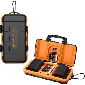K&F Concept 36 Slots SD Micro SD Memory Card Case + Camera Battery SD Card Holder for SD Cards Camera Batteries TF CardsCF Cards or XQDs, Water-Resistant and Anti-Shock Case