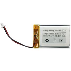 Replacement Battery Compatible with Sena 20S, 20S-01, 20S EVO Motorcycle Bluetooth Headset, Helmet intercom, Battery Model:CP-SN10S