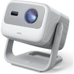 JMGO N1S 4K Smart Portable Projector, Triple Laser, 1100 ISO Lumens, Gimbal Instant Auto Focus, Google TV, Netflix, 110% BT.2020, HDR10, 10W Dolby Audio, Blu-ray 3D, 200" for Home, Outdoor, Gaming