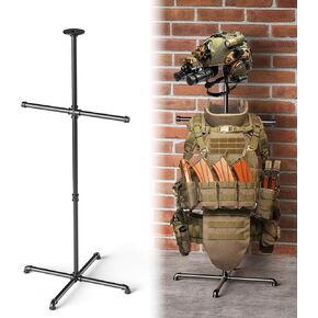 Body Armor Stand - Heavy Duty Steel Tactical Vest Holder for Tactical Vest Display and Storage, Tactical Vest Hanger for Police and Duty Gear Rack, Plate Carrier Rack, Gear Stand