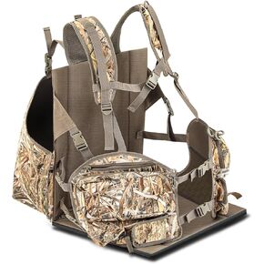 Turkey Vest with Seat Lightweight Hunting Vest with Game Bag and Plenty of Pockets for Calls and Strikers Hunting Gear for Turkey Dove and Upland Bird for Men Women
