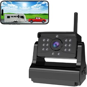 Wireless Backup Camera, Ultra Strong Signal Clear Picture Rechargeable Magnetic Rear View Reverse Wireless Back up Camera for Trailer Truck RV Pickup Camper Van etc