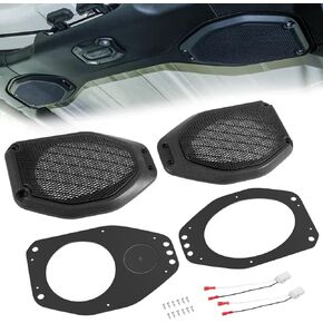 Upgrade 6.5" Sound Bar Speaker Pod Adapters with Tweeter Adapters Fit for Jeep Wrangler JL JLU Gladiator JT 2018-2023 Top Roof Left and Right Rear Speakers (Set of Two)