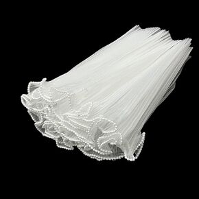 BEAUTOPE Floral Wrapping Paper Flower Bouquet Wrapping Paper Flower Paper Wrap Mesh Net Yarn Flower Paper Wrapping (White-1)