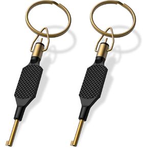 Flat Swivel Handcuff Key, Universal Cuff Key with Detachable Keyring Fits for Standard Series of Hand Cuff - 2 Pack