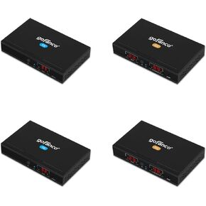 gofanco 2TX+2RX HDMI Over IP Matrix Extender Bundle– 1080p, Up to 395ft (120m), Many to Many, 1080P, CAT5e/CAT6/CAT7 Matrix Balun, 395ft (120m), Up to 40 Combined TX’s & RX’s, HDMI Loopout, IR & RS232