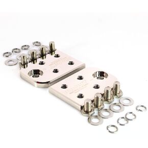 Pair of 4 Spot Lug Style Aluminum Bolt Down Battery Terminals