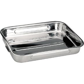 IBILI Roasting pan Bistro 38x29 cm of Stainless Steel, 38 x 29 cm, Silver