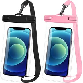 Vsagier[1 Pack] Waterproof Phone Pouch for iPhone 16/15 Pro Max & Galaxy S24+/S23-7 in Waterproof Phone Case with Lanyard, IPX8 Beach Travel Must Haves, Cruise Ship Essentials, Black in Kuwait