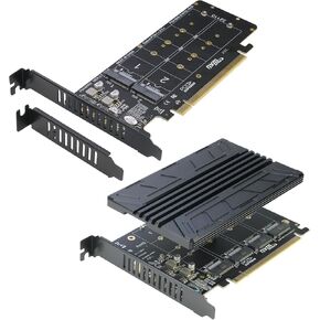 محول رباعي NVME PCIE مع محول Heathink + Quad NVME PCIe لحالة 2U